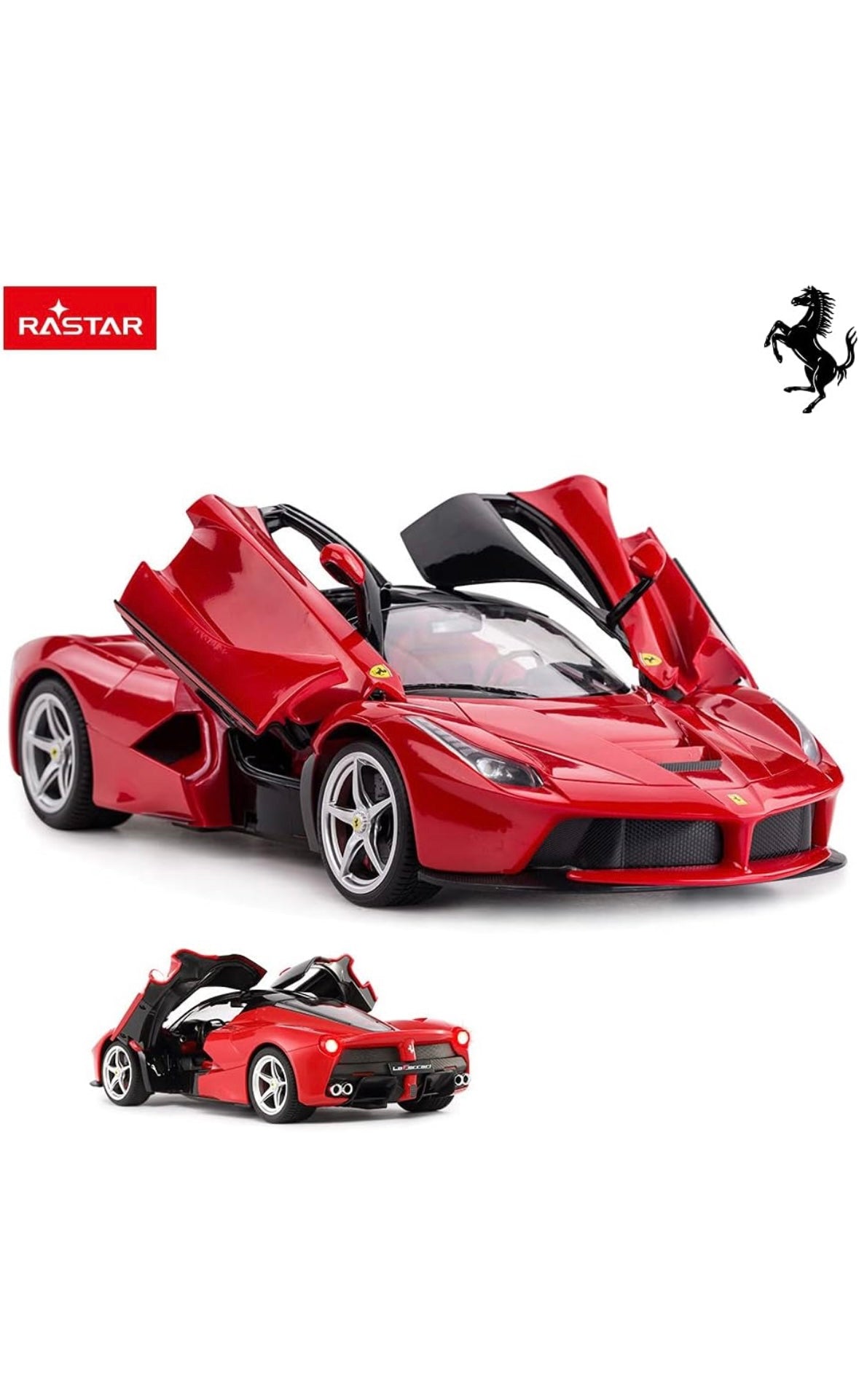 Voiture télécommandée RASTAR | Modèle de voiture jouet radiocommandée Ferrari LaFerrari à l'échelle 1/14 pour garçons et enfants, rouge